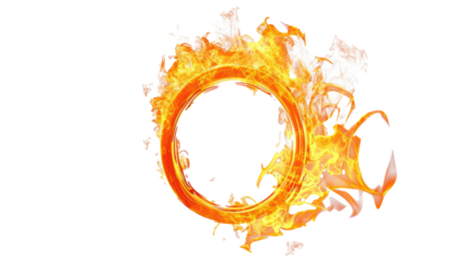 PNG Image of Realistic fire flame