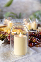 snacks and appetizers on a buffet table at a luxury restaurant