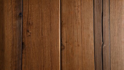 Naklejka premium Close-Up View of Brown Wooden Planks With Visible Grain