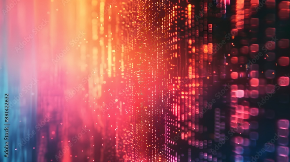 Poster vibrant abstract digital background with colorful light patterns