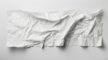 Obraz premium White crumpled texture large piece of blank paper isolated on white background.