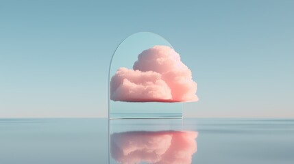 Colorful landscape featuring dynamic hues and textures, capturing the vibrancy of natural scenes. 3D Illustration Rendering , Minimalism,