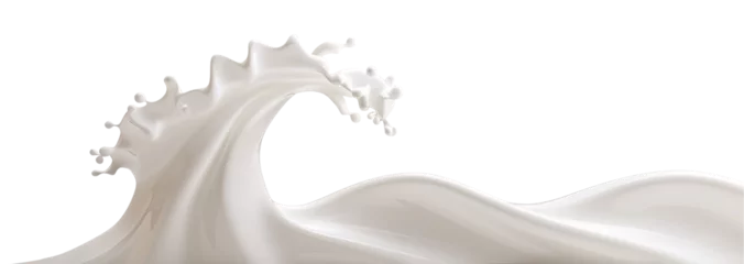 Fototapete Rund Splash of milk or cream, cut out © Yeti Studio