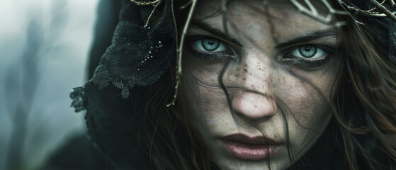 Celtic Goddess Morrigan Guiding Lost Souls Through the Mists of the Otherworld