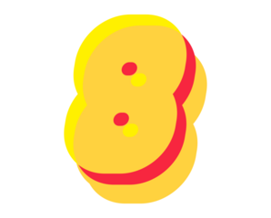 8 number 3d style colorful modern typography