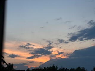 sunset in the clouds