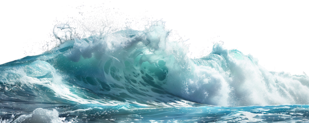 Blue ocean wave, cut out