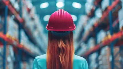 A warehouse supervisor conducting a safety inspection, checking compliance with regulations and ensuring proper supply chain management.