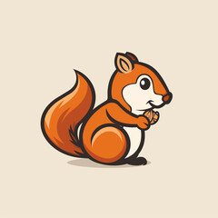 Fototapeta premium Unique Squirrel and Nut Symbol: A Second Take on Hazel Quirkiness