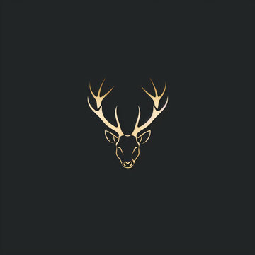 Rugged Deer Antler Logo: A Deep Forest Symbol for Outdoor and Wilderness Brands