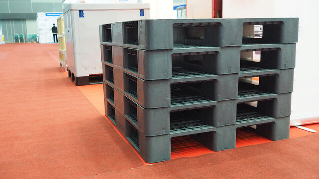 Pallet made from plastic.