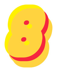 8 number 3d style colorful modern typography