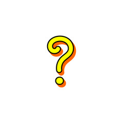 Question Mark Sticker Icon