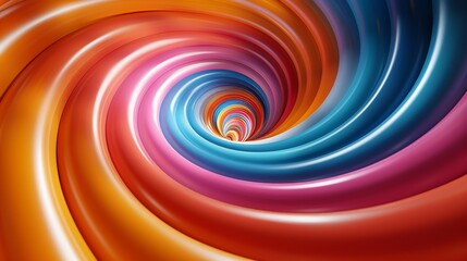 Swirling vortex of colors with a kaleidoscope effect creating a hypnotic and dynamic design ideal for vibrant background illustrations on microstock websites Illustration Flat Color, Clip Art Style ,