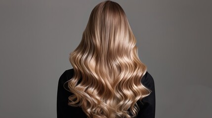 Fototapeta premium Balayage effect on hair from the back view.