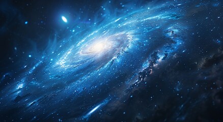 Obraz premium a galaxy in space with stars and a light