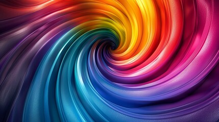Obraz premium Swirling vortex of colors with a kaleidoscope effect creating a hypnotic and dynamic design ideal for vibrant background illustrations on microstock websites Illustration Flat Color, Clip Art Style ,