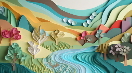 Peaceful Whimsical Beachscape