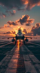 a jet on a flight deck