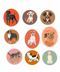 Naklejka premium dogs sticker