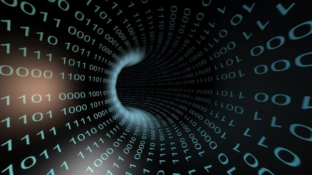 binary code Tunnel code background