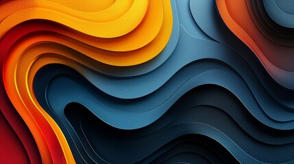 Modern abstract background with overlapping shapes and vibrant hues ideal for professional business presentations Illustration Flat Color, Clip Art Style , Minimalism,