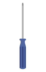 Screwdriver. Construction, repair, carpentry tool. Minimalistic illustration of tool. Clean and simple style. Vector, simplified, isolated.