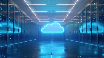 Hybrid Cloud Integration Architecture, a hybrid cloud integration architecture within a data center concept with an image depicting seamless integration between on-premises infrastructure, AI