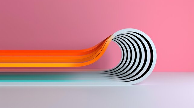 Abstract background with colorful gradient waves ideal for business presentations focused on innovation and growth in the corporate sector 3D Illustration image , Minimalism,
