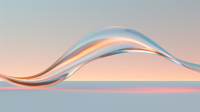 Abstract background with colorful gradient waves ideal for business presentations focused on innovation and growth in the corporate sector 3D Illustration image , Minimalism,