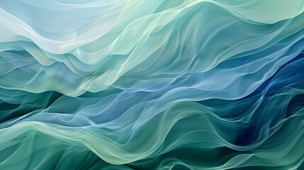 Abstract Background Featuring Subtle Aqua Waves and Ethereal Pastel Gradients