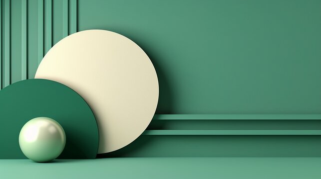 Colorful abstract background with organic patterns in green and blue tones ideal for environmental project presentations 3D Illustration image , Minimalism,