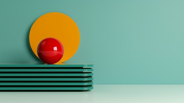 Simple and modern abstract background with clean lines and vibrant colors ideal for business and corporate presentations 3D Illustration image , Minimalism,