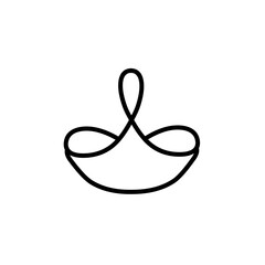 Obraz premium Diwali lamp icon