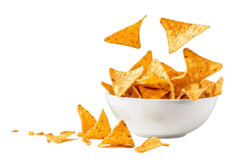 Delicious nachos  isolated on transparent background