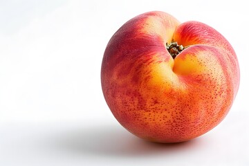 Fresh and Juicy Nectarine on a Minimalist Background