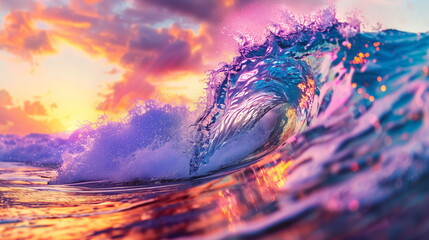 sea wave with vibrant color