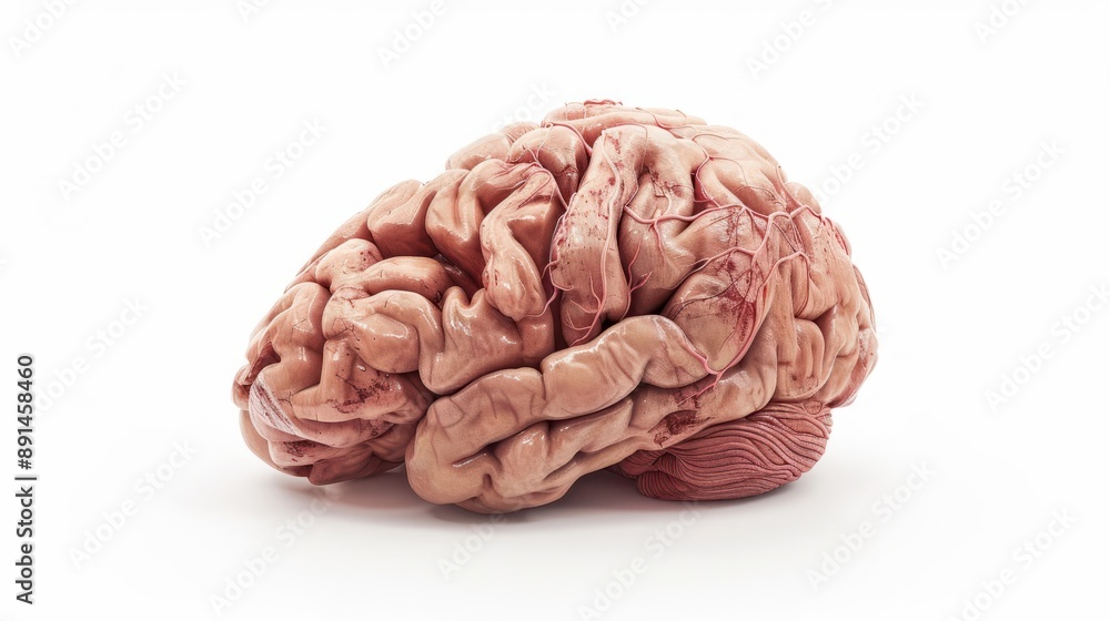 Poster the lobes of the brain of the human being on a white background image created by ai