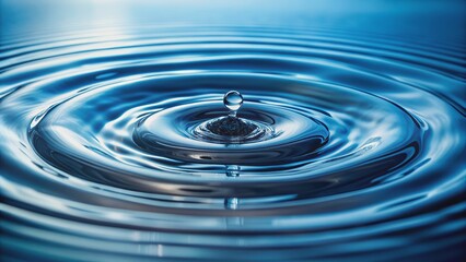 Mesmerizing ultra-slow-motion footage of rippling water surface on a serene light blue background, captured at an astonishing 1000 frames per second.