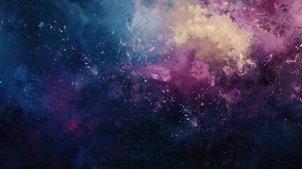 Abstract depiction of a starry night sky with constellations and cosmic colors background