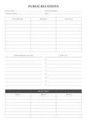 Marketing Planning Page Planner Sheets efficient way to organize & track their marketing activities