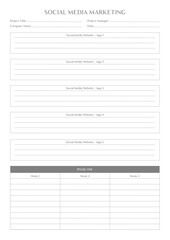 Marketing Planning Page Planner Sheets efficient way to organize & track their marketing activities