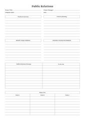 Marketing Planning Page Planner Sheets efficient way to organize & track their marketing activities