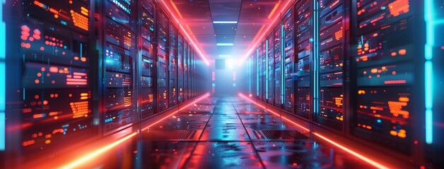 Neon Server Room