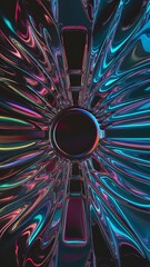 Abstract 3d background wallpaper with glass with colorful light emitter iridescent neon Design visual element for banner header poster or cover.