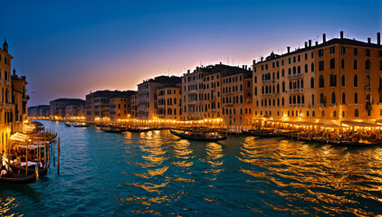 Obraz premium Canals at Night