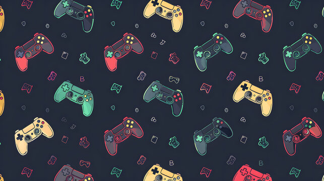 repeatable pattern with game console controllers