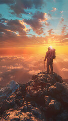 Fototapeta premium realistic high-resolution photo of mountain, with detailed background