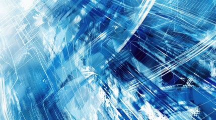 Blue and white techy background with digital patterns, ideal for a modern and innovative design.