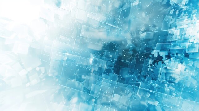 Futuristic techy background featuring blue and white digital elements, perfect for a modern and innovative theme.